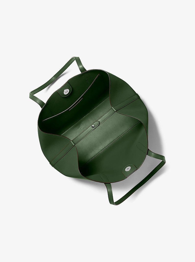 Avalon Medium Pebbled Leather Tote Bag Amazon Green Amazon Green