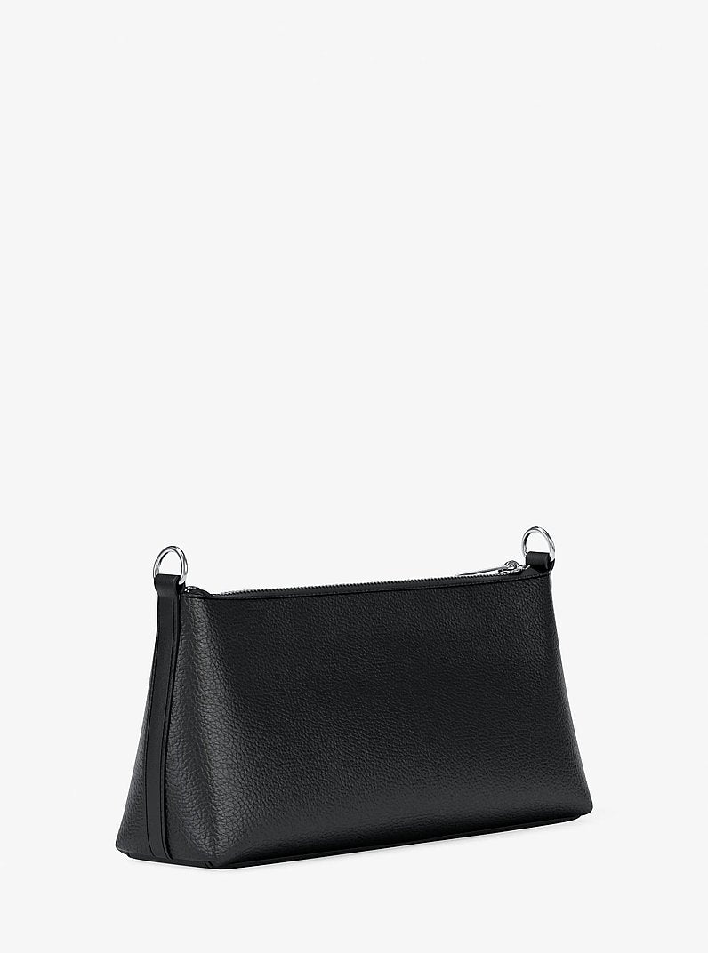 Carson Small Pebbled Leather Convertible Crossbody Bag Black Black
