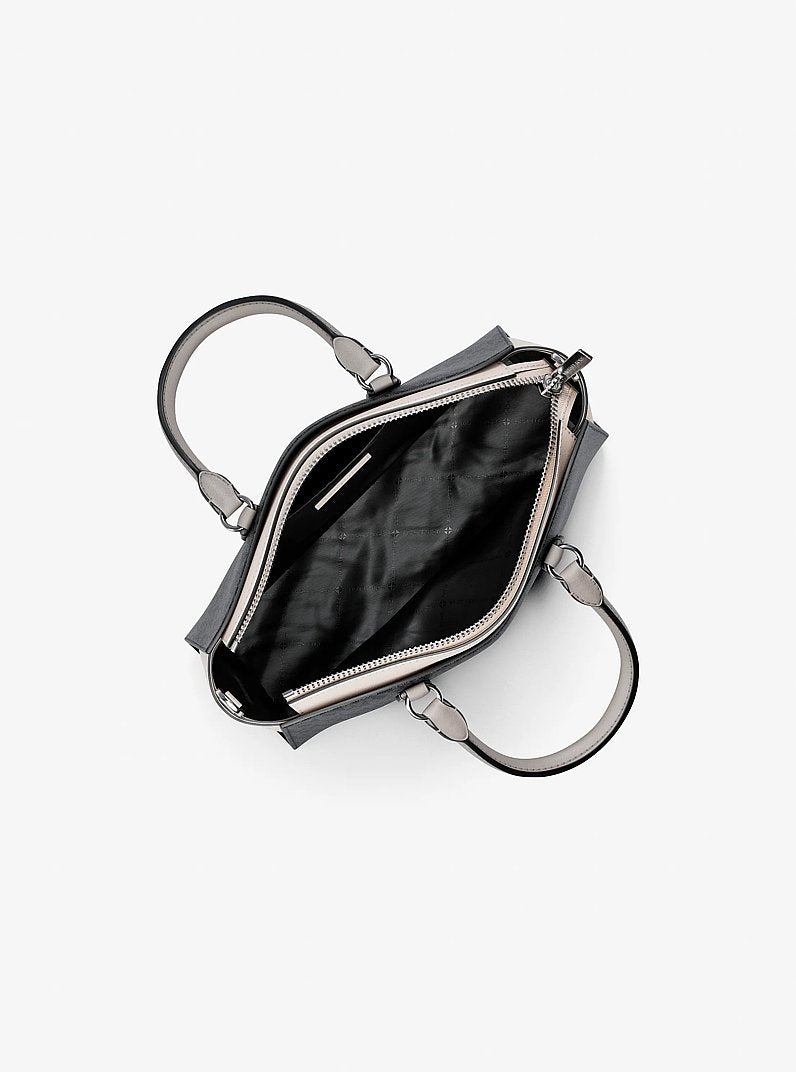 Arden Small Color-Block Signature Logo Messenger Bag Black Combo Black Combo