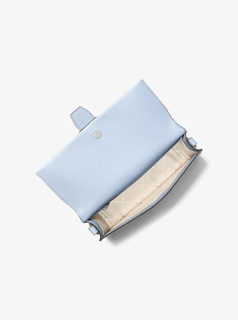 Greenwich Medium Signature Logo Shoulder Bag Pale Ocean Pale Ocean