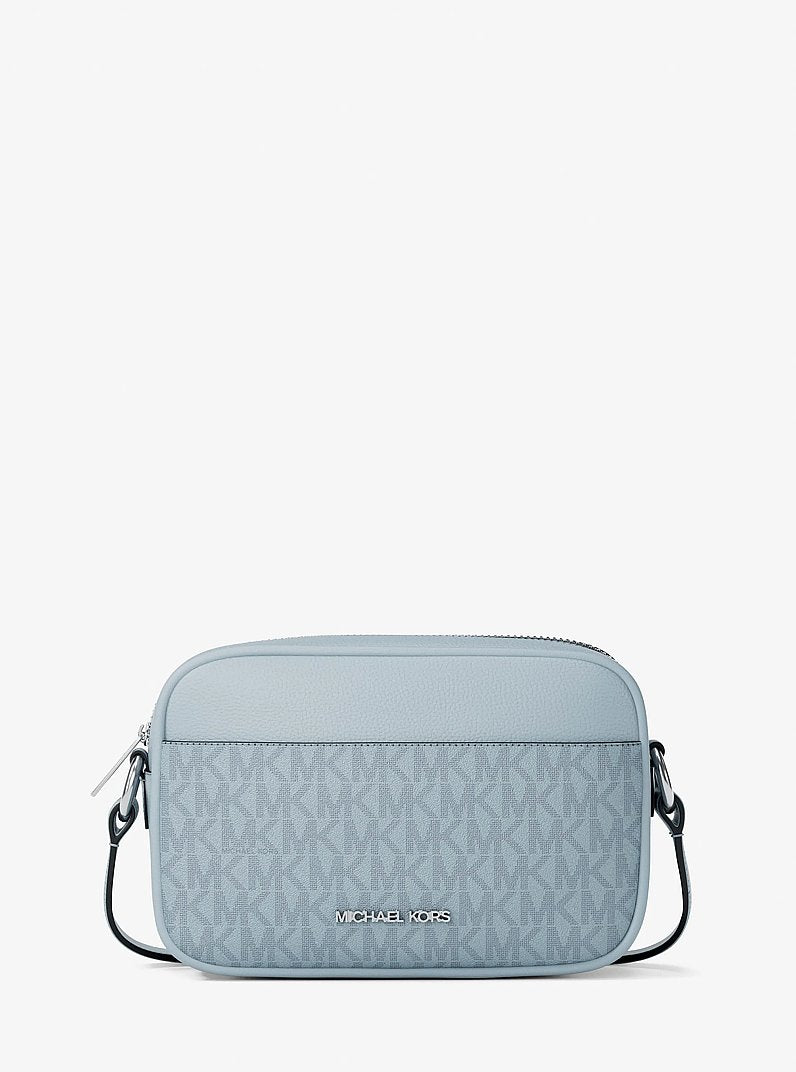 Jet Set Travel Small Signature Logo Camera Crossbody Bag Pale Ocean Pale Ocean