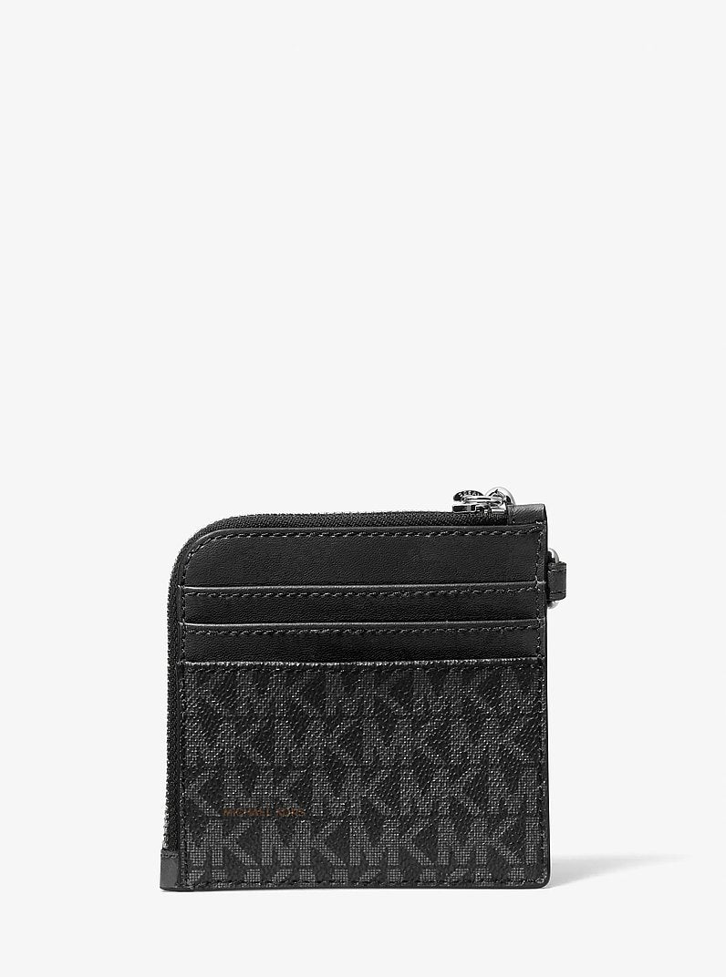 Jet Set Travel Medium Signature Logo Chain Wallet Black Black