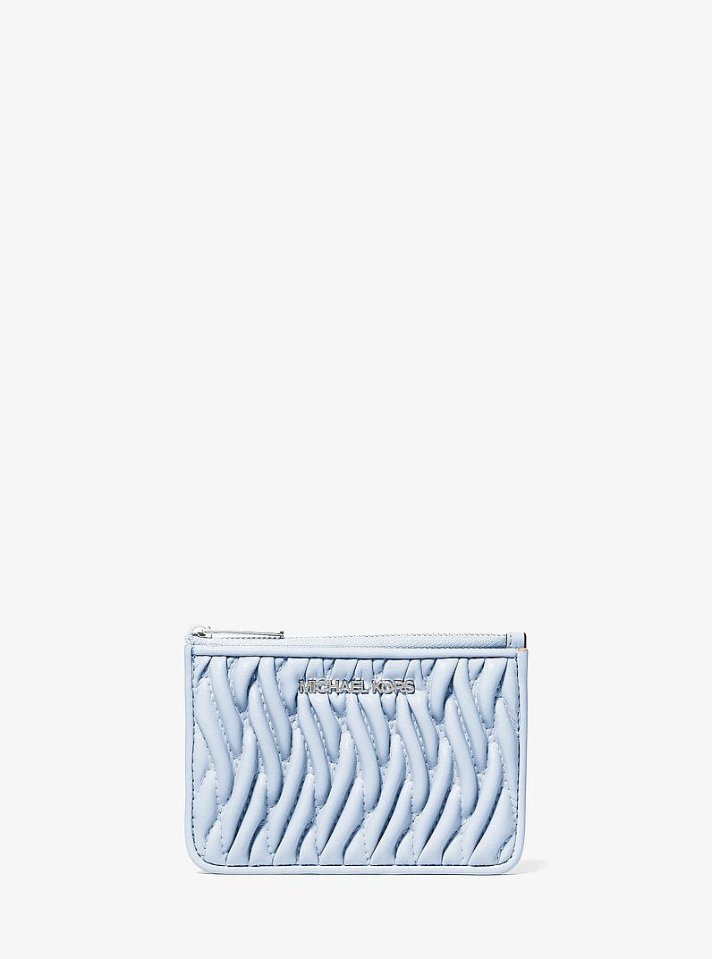 Jet Set Travel Small Matelasse Coin Pouch Pale Ocean Pale Ocean