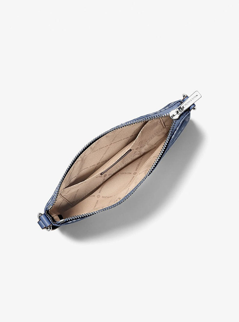 Jet Set Travel Small Logo Jacquard Denim Wristlet Denim Denim