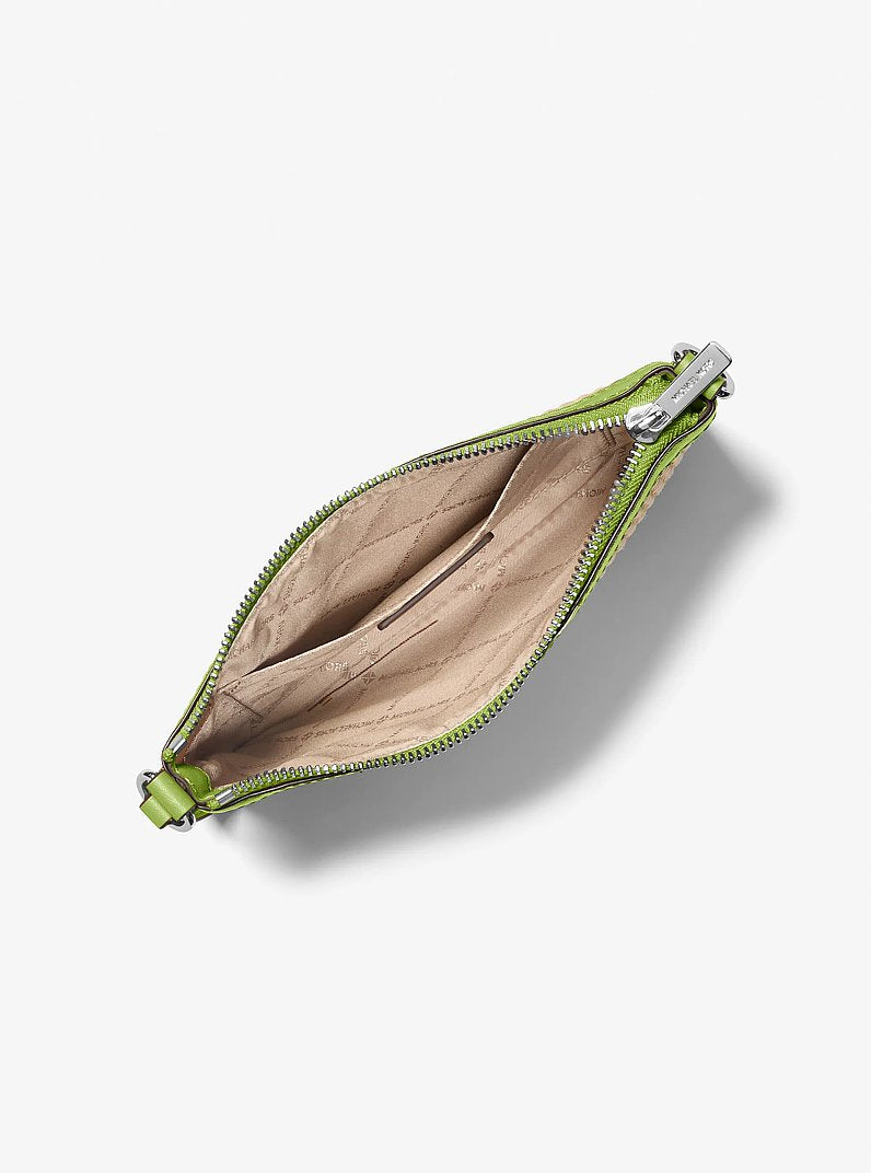 Jet Set Travel Small Woven Wristlet Lime Lime
