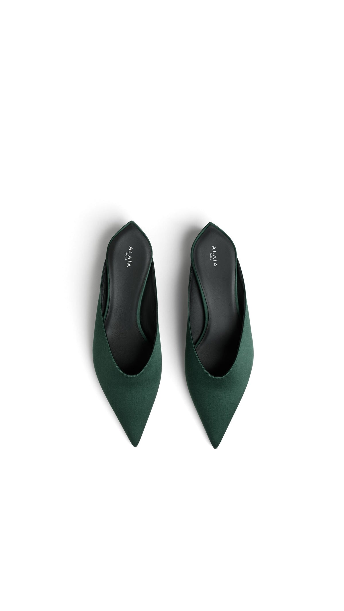 Alaïa Invisible Mules In Satin