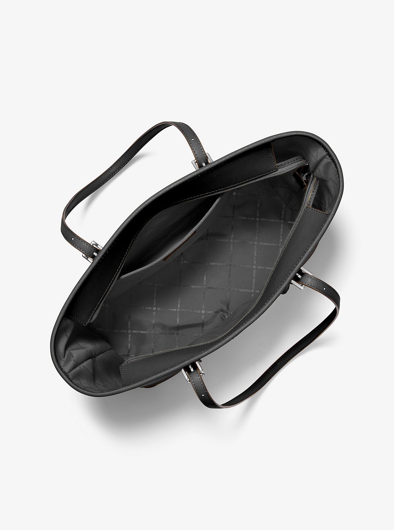 Jet Set Travel Large Saffiano Leather Tote Bag Black Black