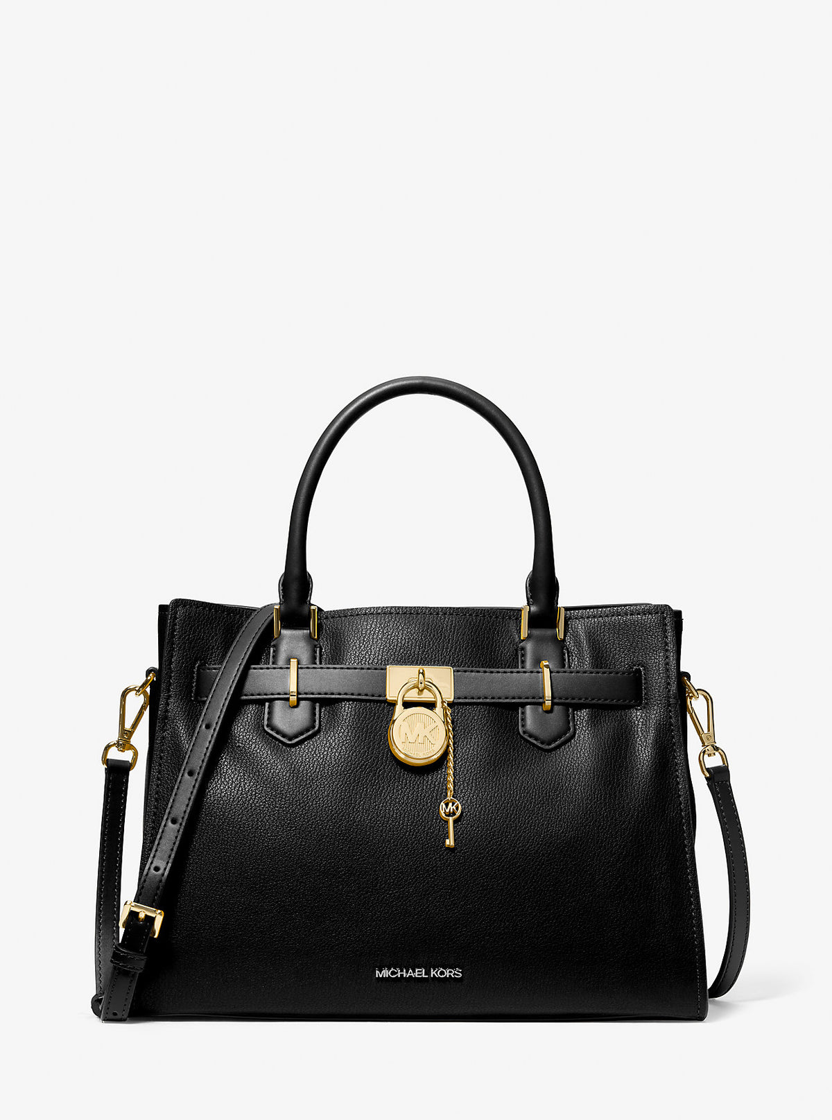 Hamilton Medium Leather Satchel Black Black
