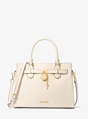 Hamilton Medium Leather Satchel Lt Cream Lt Cream