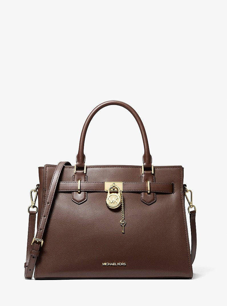 Hamilton Medium Leather Satchel Nutmeg Nutmeg