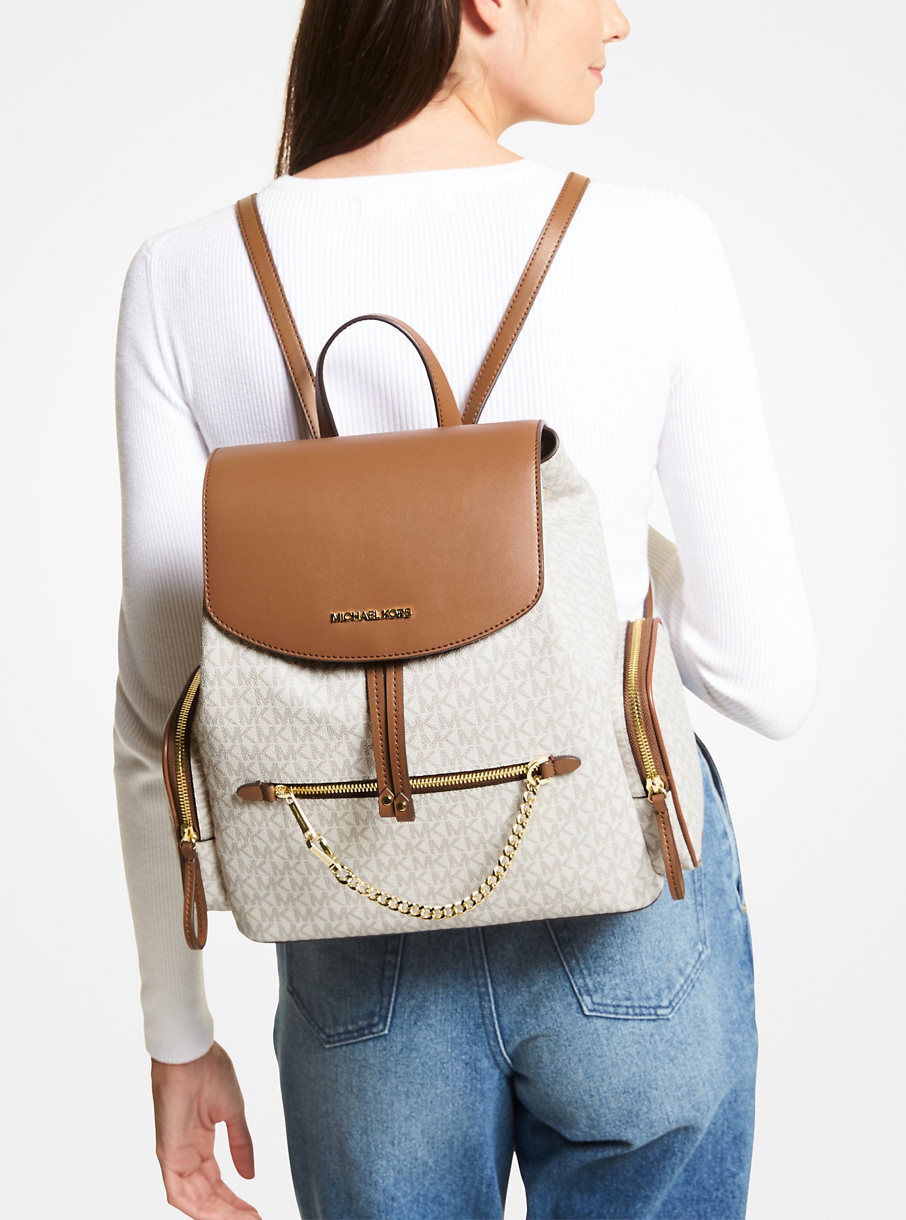 Jet Set Large Logo Backpack Vanilla Vanilla