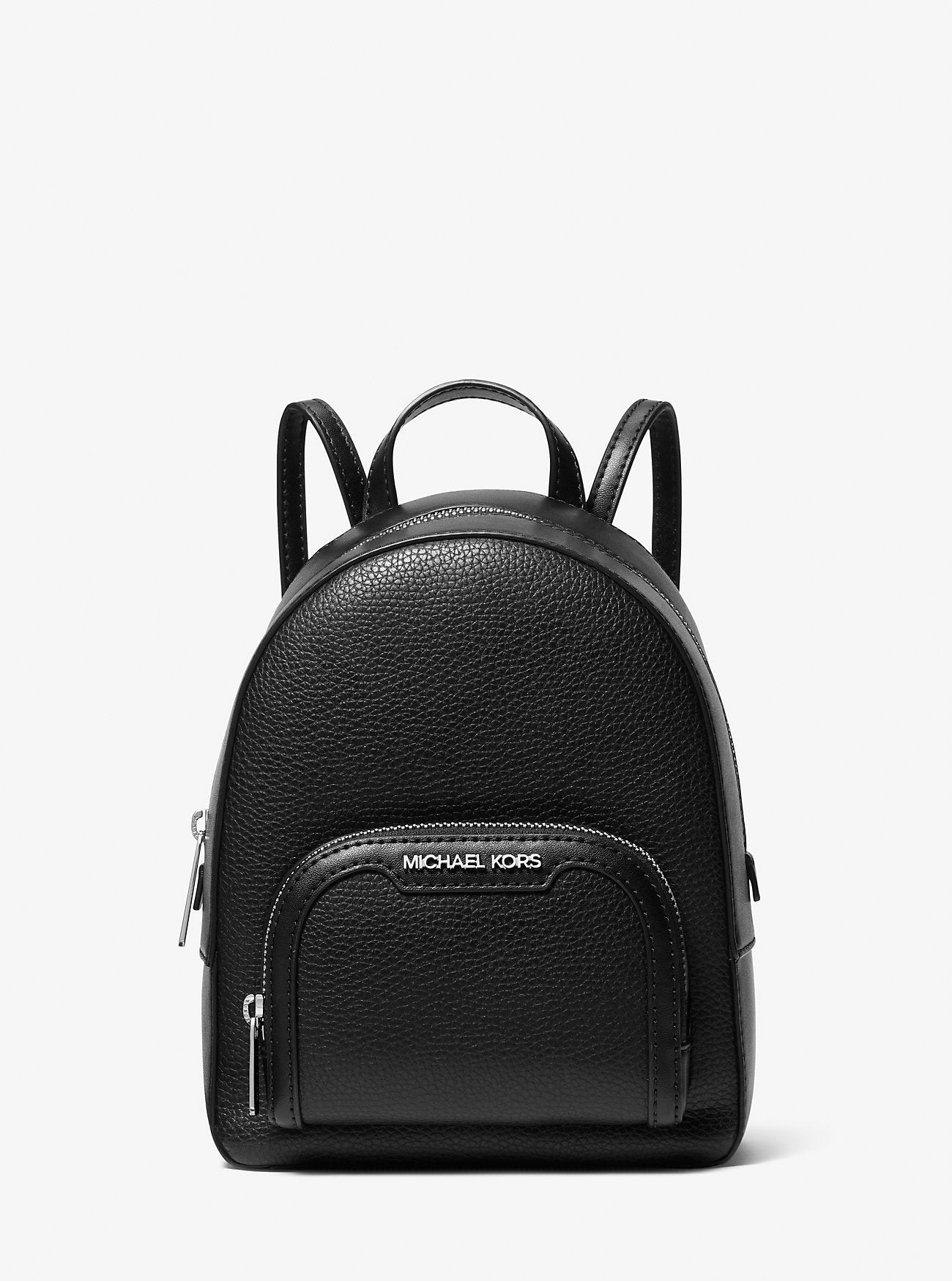 Jaycee Extra-Small Pebbled Leather Convertible Backpack Black Black