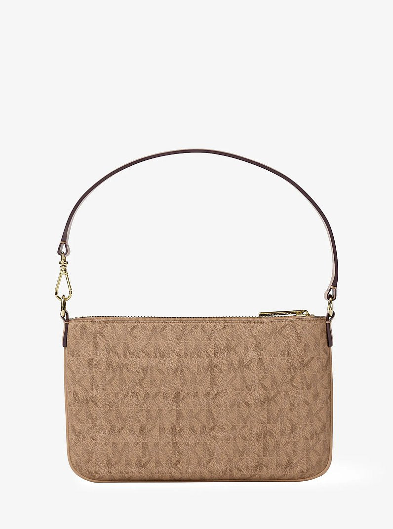 Jet Set Small Signature Logo Convertible Wristlet Camel Camel