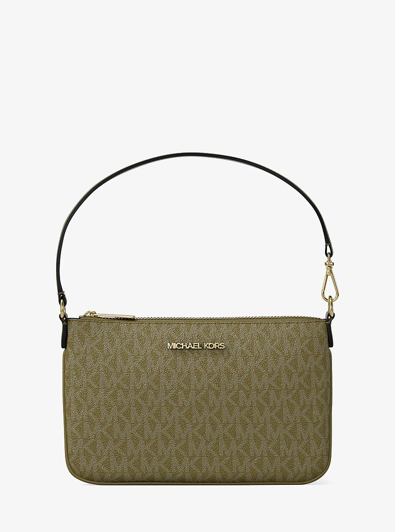 Jet Set Small Signature Logo Convertible Wristlet Oregano Oregano