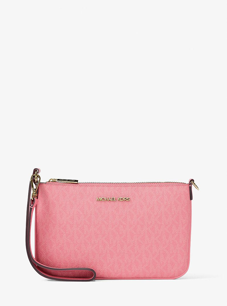 Jet Set Small Signature Logo Convertible Wristlet Carnation Carnation