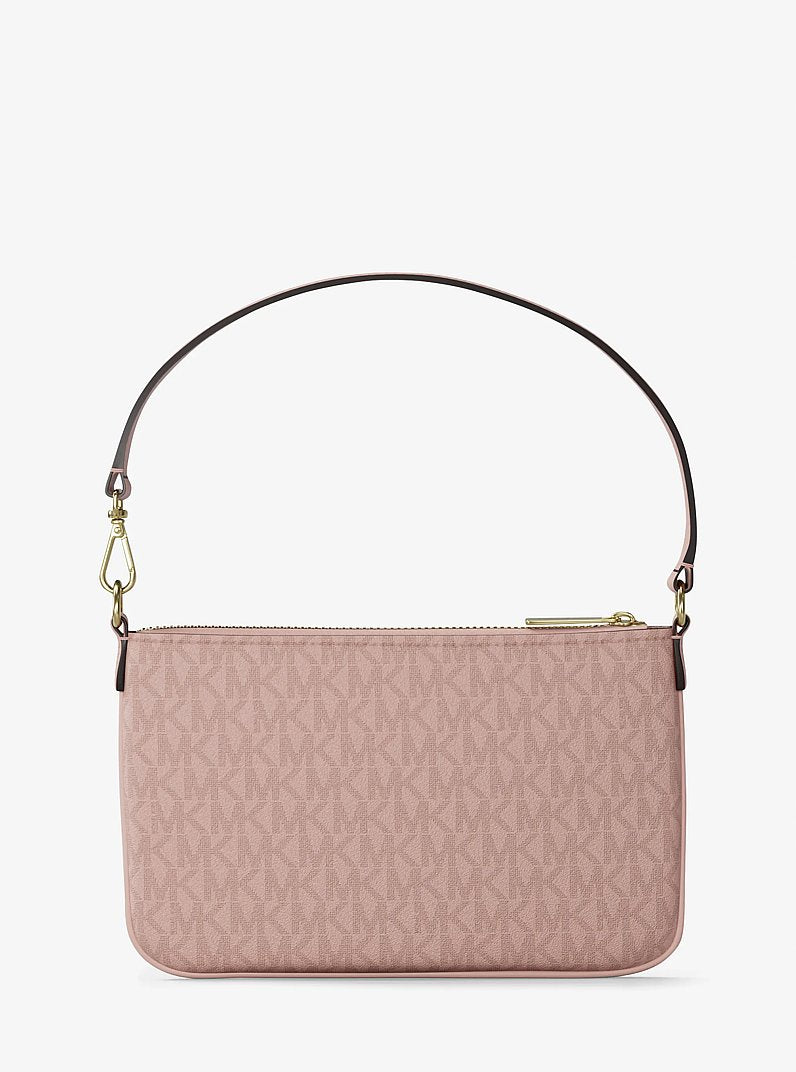Jet Set Small Signature Logo Convertible Wristlet Powder Blush Powder Blush