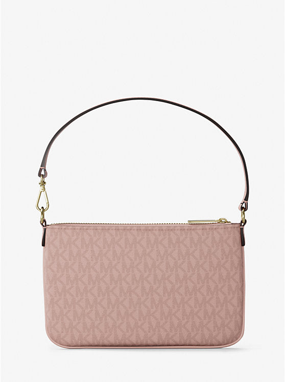 Jet Set Small Signature Logo Convertible Wristlet Powder Blush