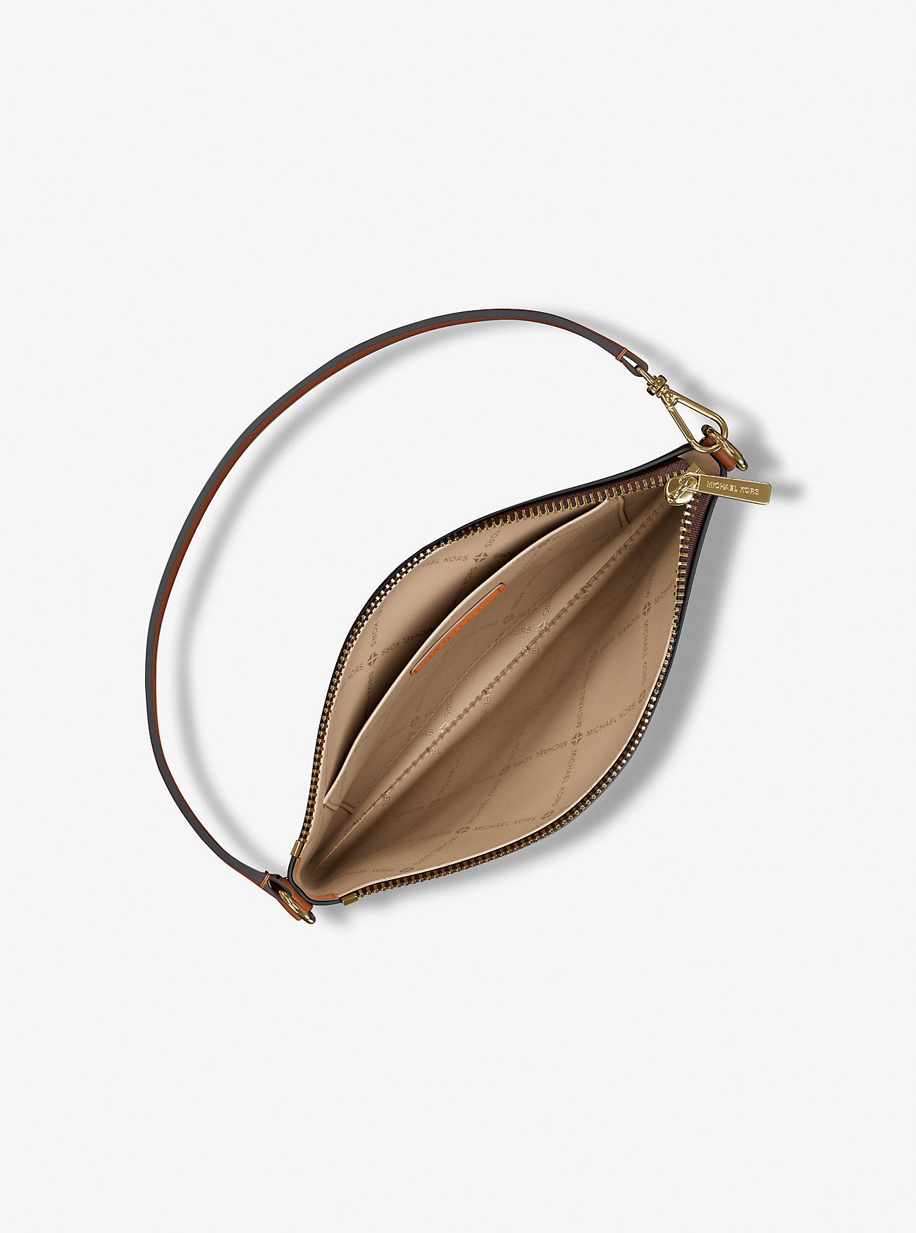 Jet Set Small Signature Logo Convertible Wristlet Brown Brown