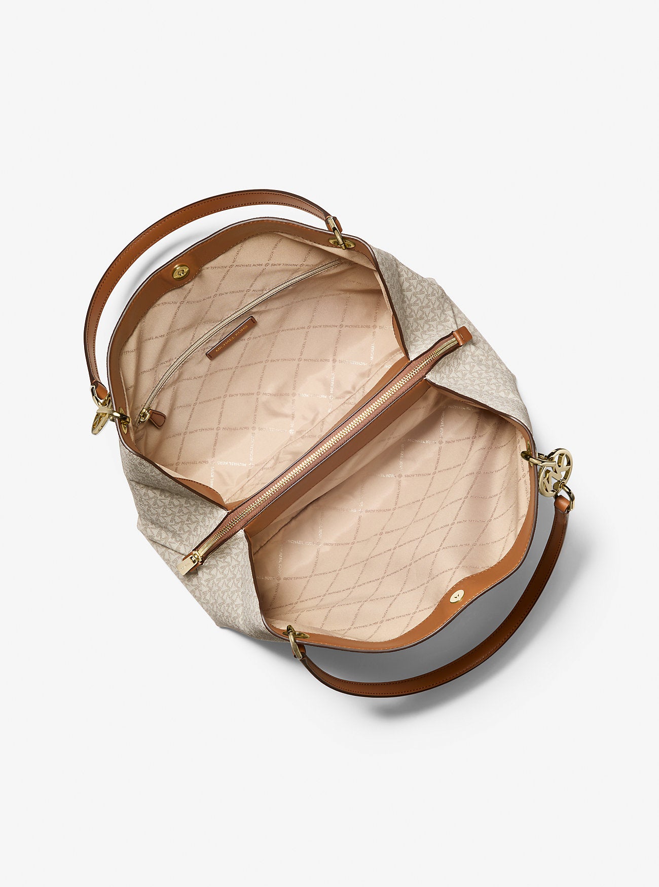 Christina Large Signature Logo Shoulder Bag Vanilla Vanilla