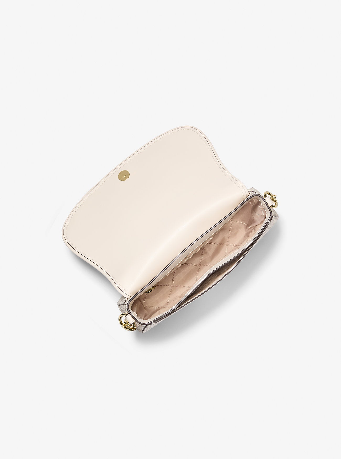 Mila Medium Signature Logo Messenger Bag Lt Crm Multi Lt Crm Multi