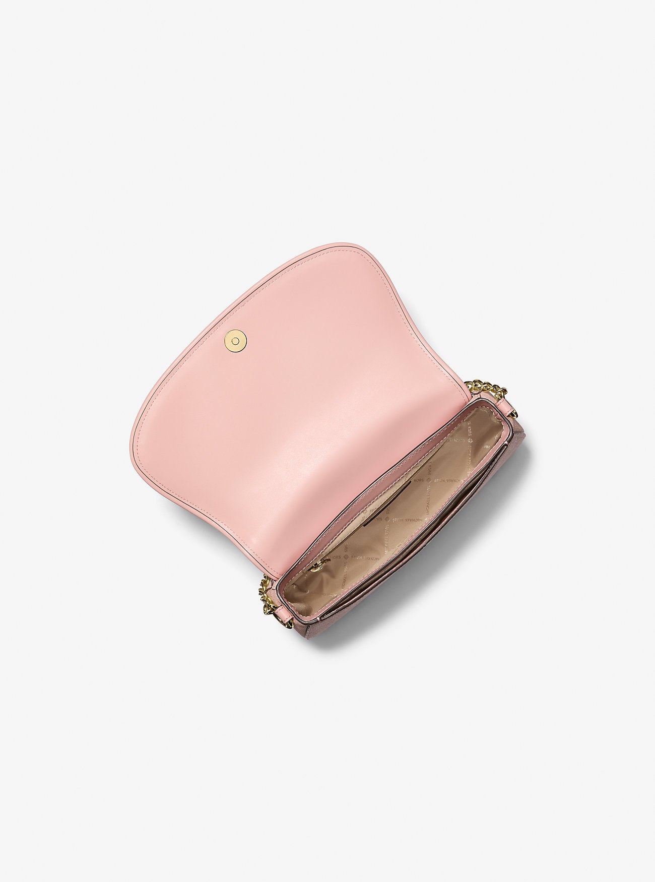 Mila Medium Signature Logo Messenger Bag Powder Blush Powder Blush