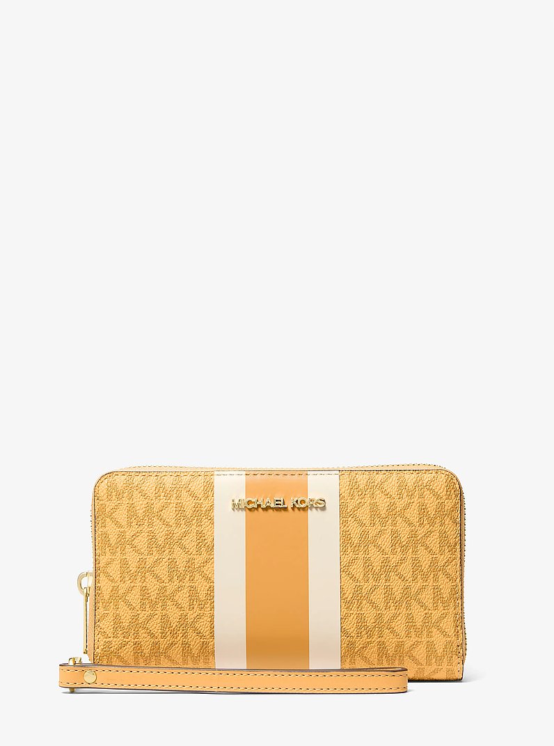 Jet Set Travel Large Striped Signature Logo Smartphone Wallet Honeywheat Honeywheat