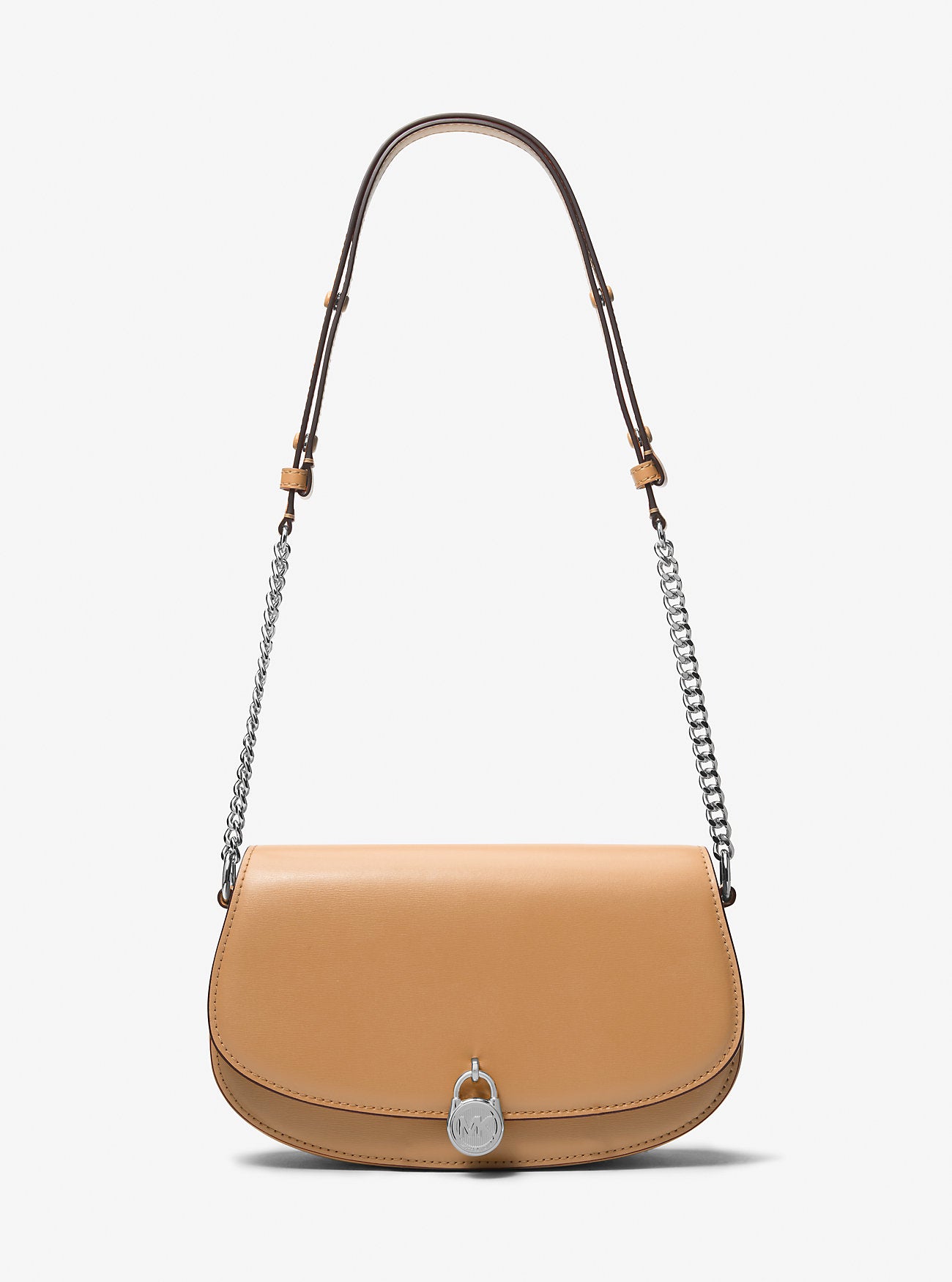 Mila Medium Leather Messenger Bag Peanut Peanut