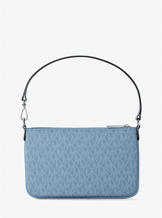 Jet Set Small Signature Logo Convertible Wristlet Light Sky