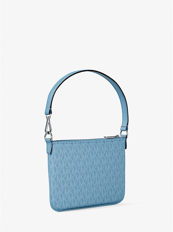 Jet Set Small Signature Logo Convertible Wristlet Light Sky