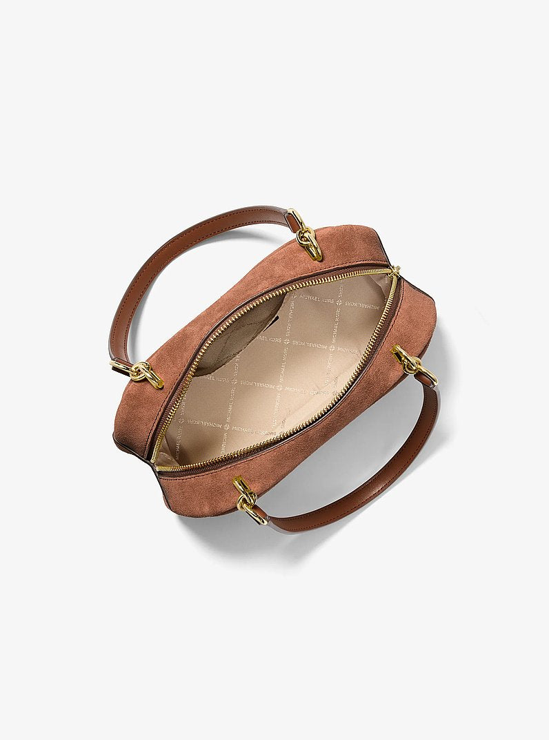 Cecily Small Suede Shoulder Bag Luggage Luggage