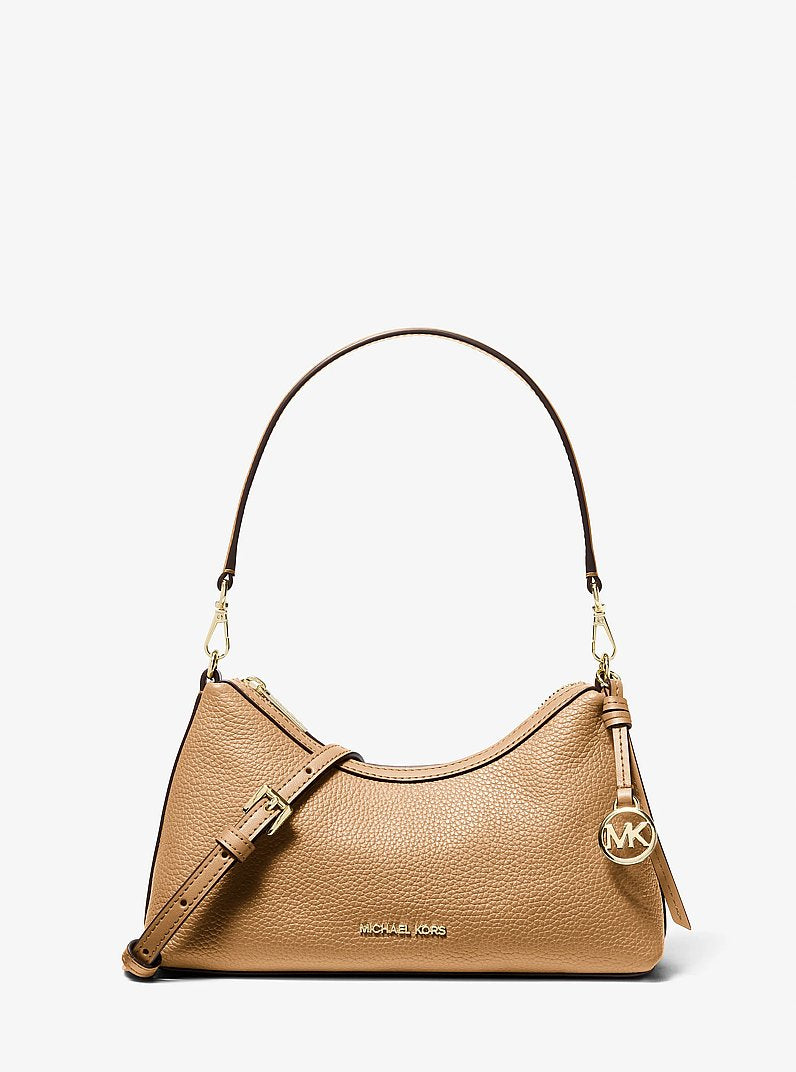 Sammy Small Pebbled Leather Convertible Crossbody Bag Camel Camel