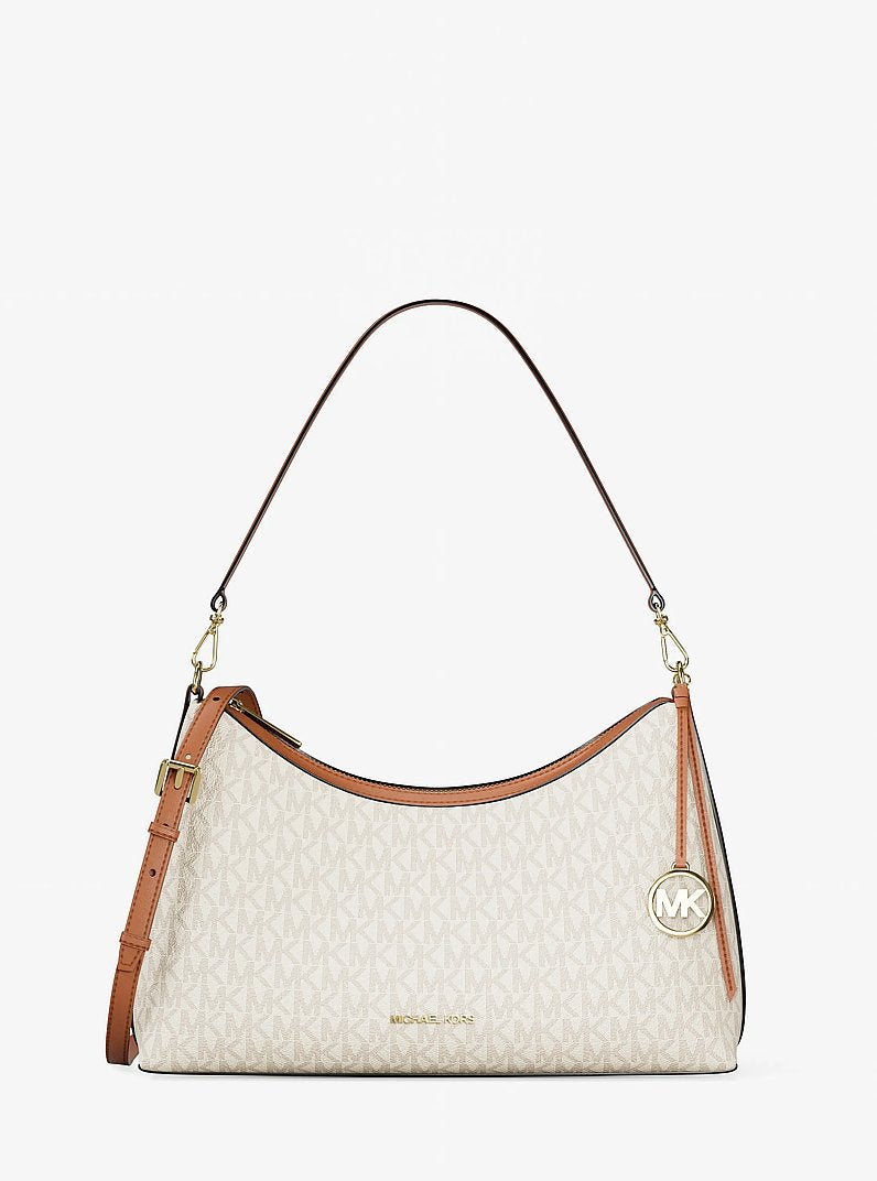 Sammy Medium Signature Logo Convertible Shoulder Bag Vanilla Vanilla