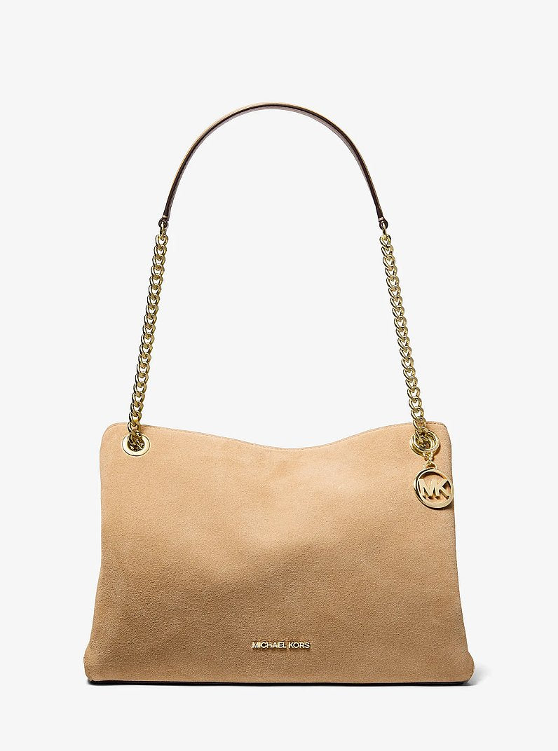 Christina Medium Suede Messenger Bag Camel Camel