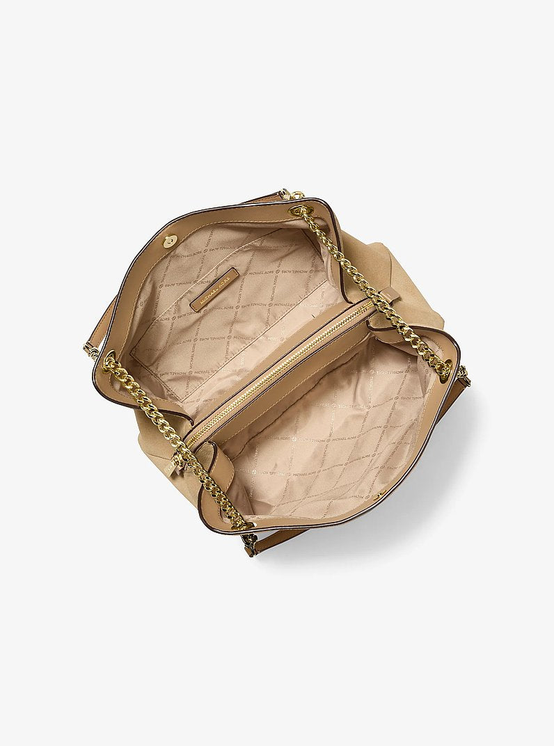 Christina Medium Suede Messenger Bag Camel Camel