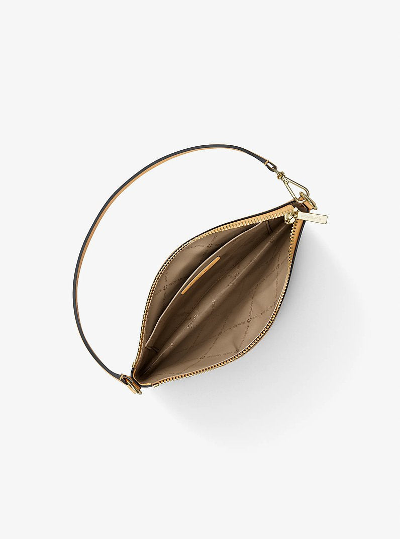 Jet Set Travel Small Striped Signature Logo Convertible Wristlet Honeywheat Honeywheat