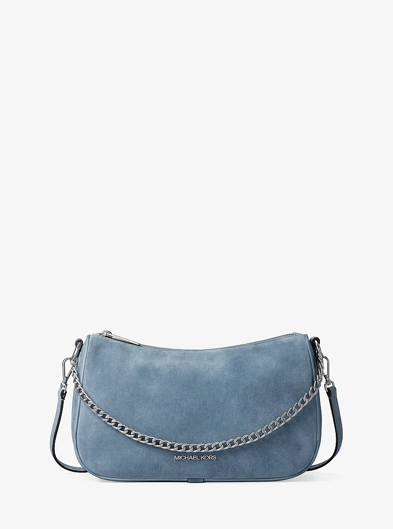 Carmela Medium Suede Convertible Crossbody Bag Denim Denim