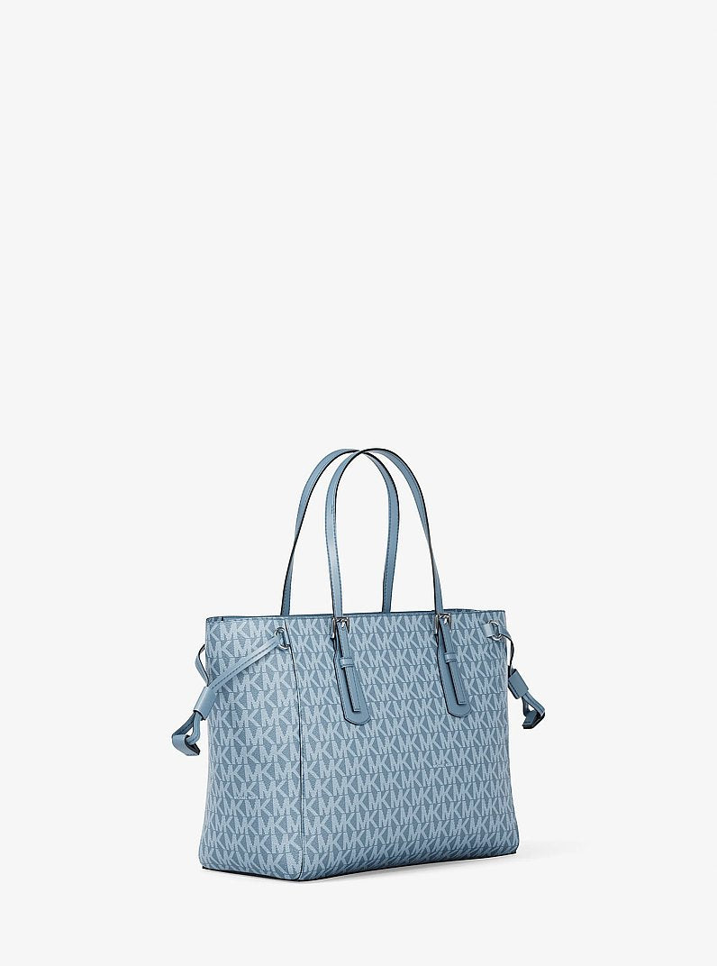 Voyager Extra-Small Signature Logo Tote Bag Denim Denim