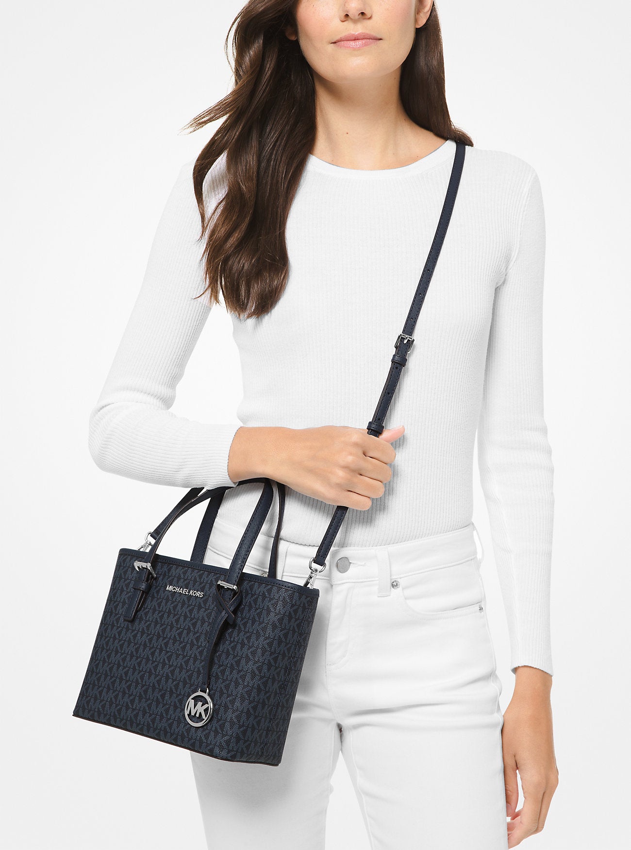 Jet Set Travel Extra-Small Logo Top-Zip Tote Bag Admiral Admiral