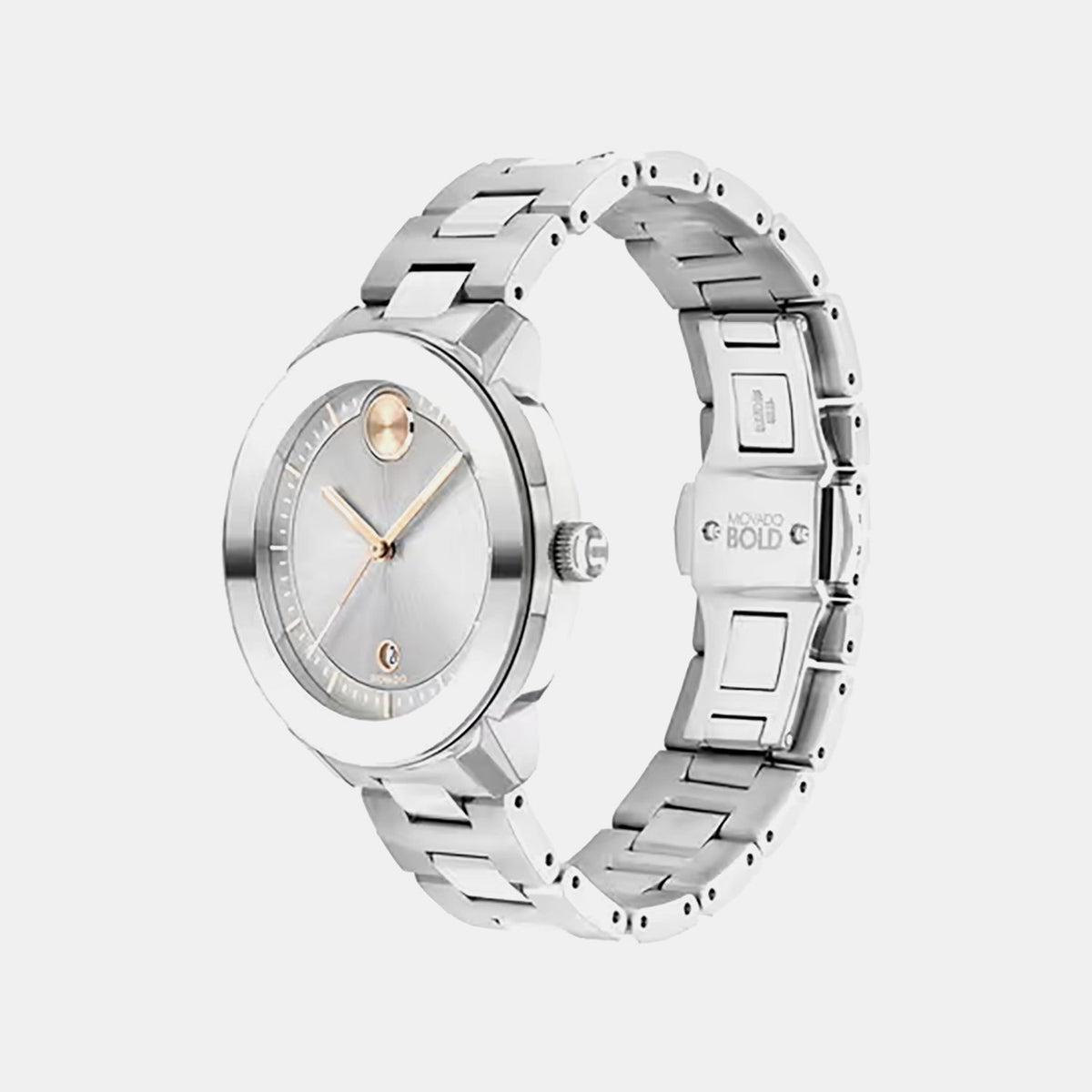 Movado Bold Verso Women Quartz Silver Dial Analog Stainless Steel Watch 3600747