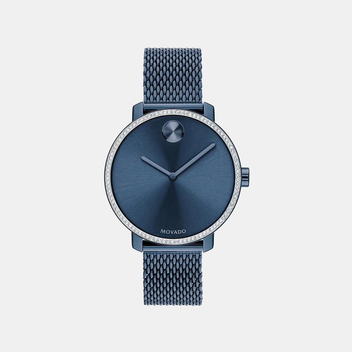 Movado Bold Women Quartz Blue Dial Analog Mesh Watch 3600780