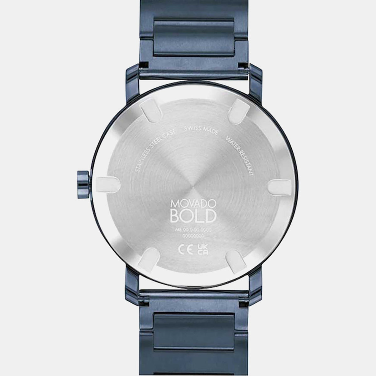 Movado Bold Evolution Men Quartz Blue Dial Analog Stainless Steel Watch 3600797