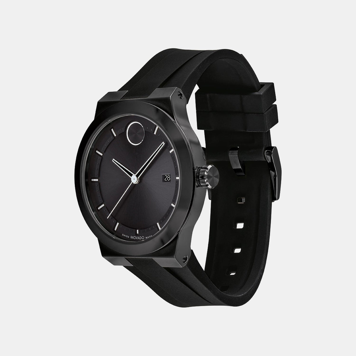 Movado Bold Fusion Men Quartz Black Dial Analog Stainless Steel Watch 3600849