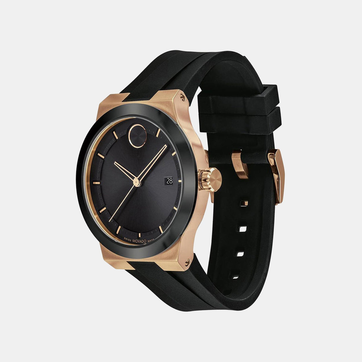 Movado Bold Fusion Men Quartz Black Dial Analog Stainless Steel Watch 3600851