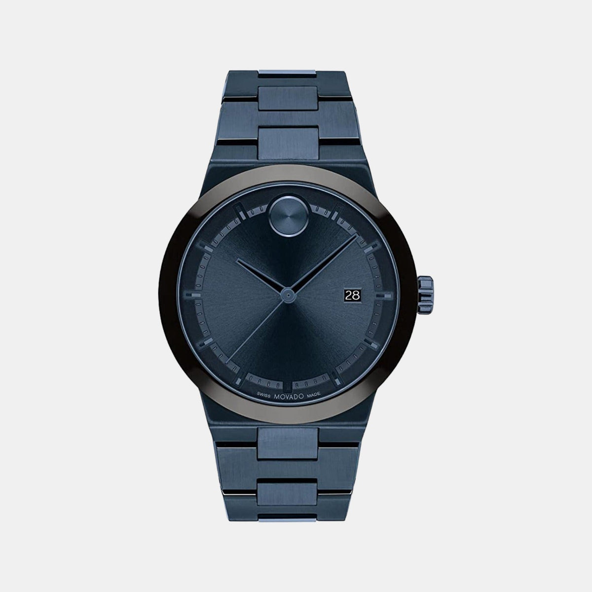 Movado Bold Fusion Men Quartz Blue Dial Analog Stainless Steel Watch 3600852