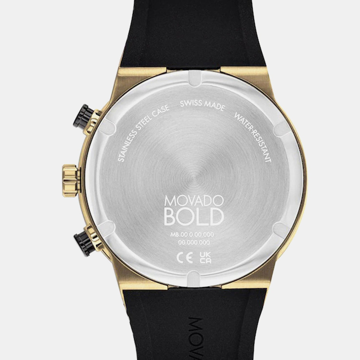 Movado Bold Fusion Men Quartz Black Dial Chronograph Silicone Watch 3600855