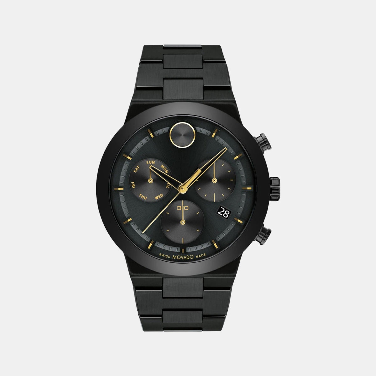 Movado Bold Fusion Men Quartz Black Dial Chronograph Ceramic Watch 3600857