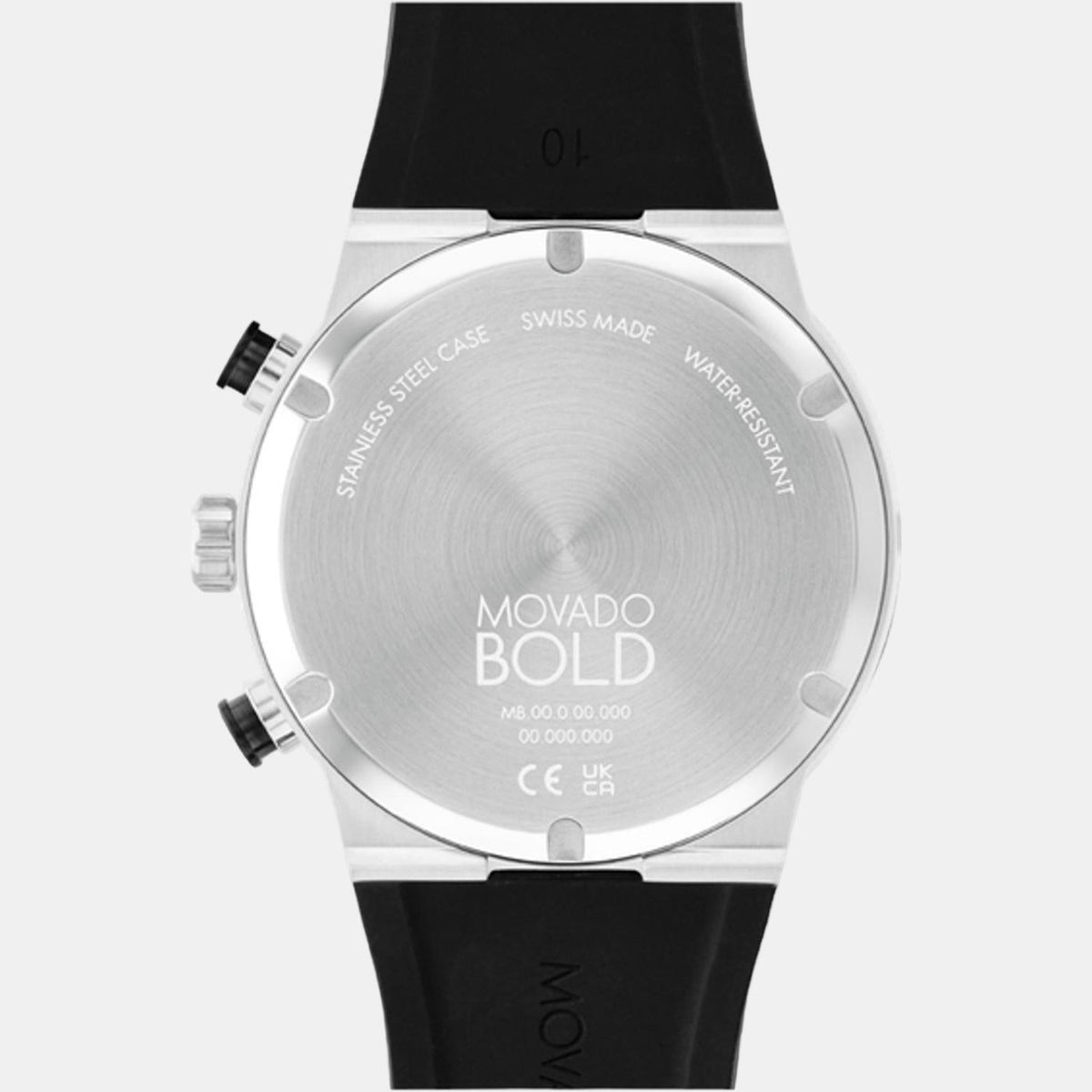 Movado Bold Fusion Men Quartz Silver Dial Chronograph Stainless Steel Watch 3600894