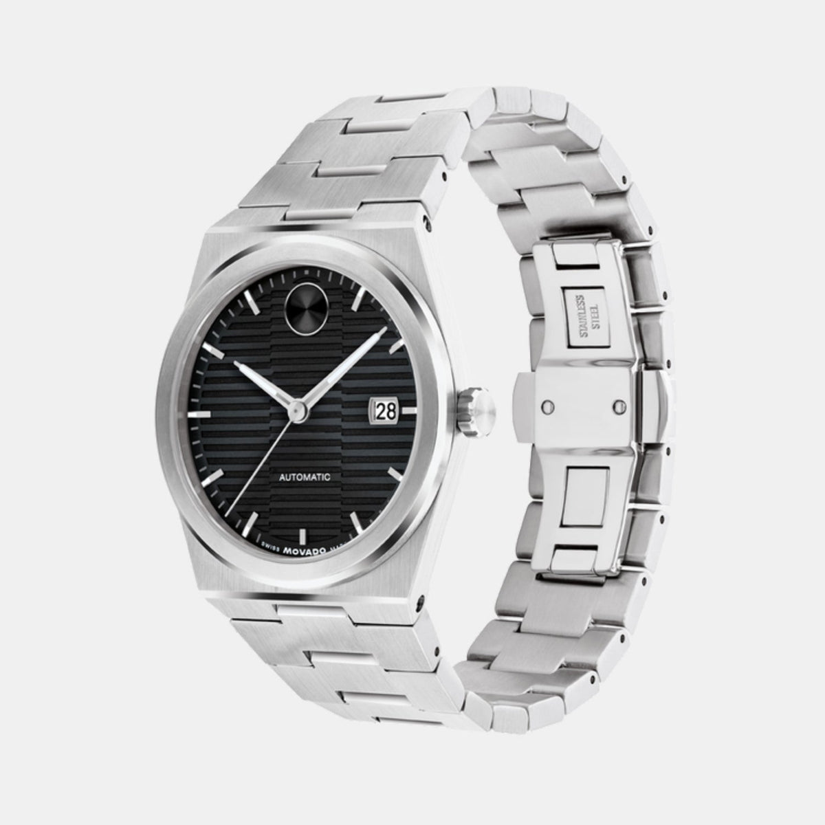 Movado Bold Quest Men Automatic Black Dial Analog Stainless Steel Watch 3600941