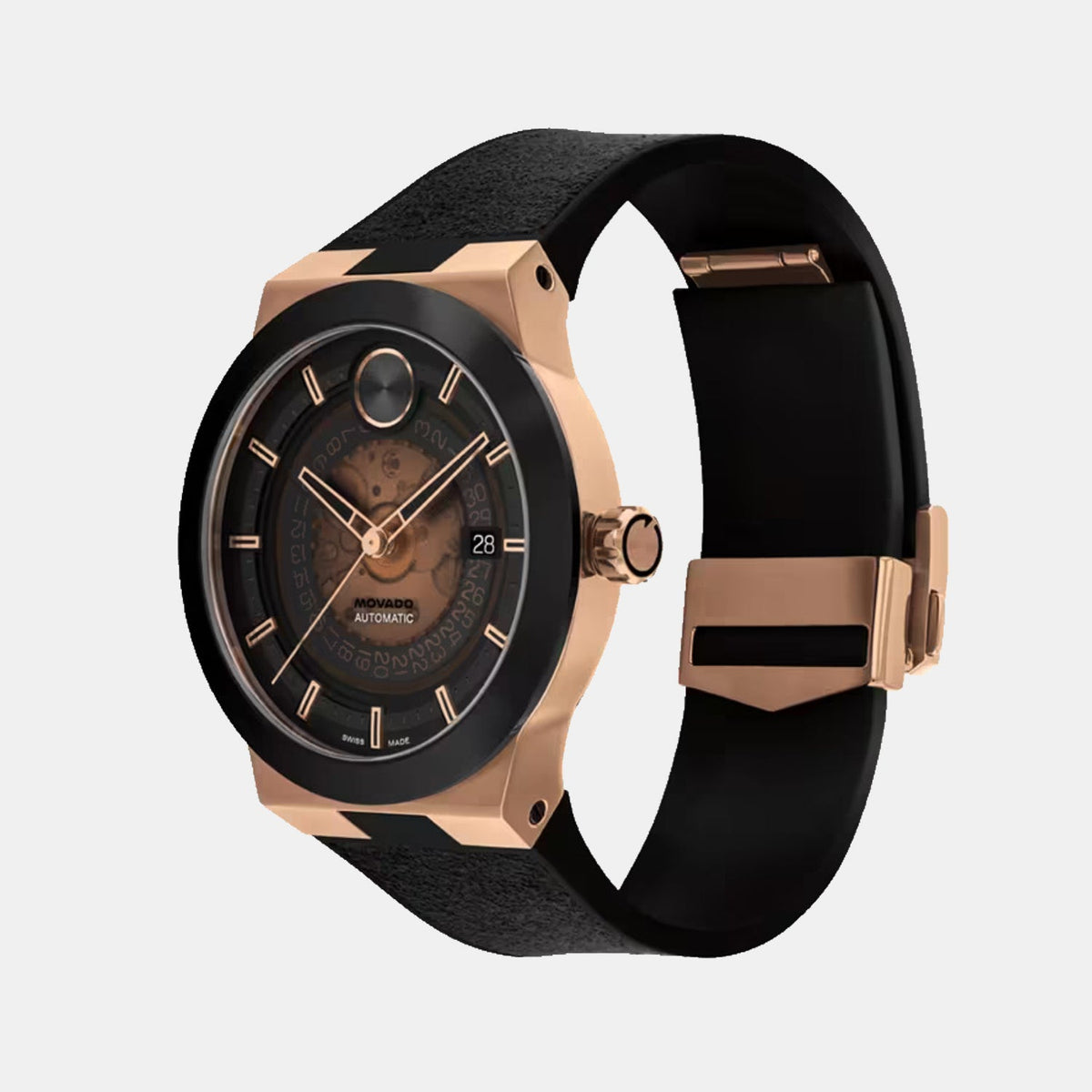 Movado Bold Fusion Men Automatic Black Dial Analog Stainless Steel Watch 3600947