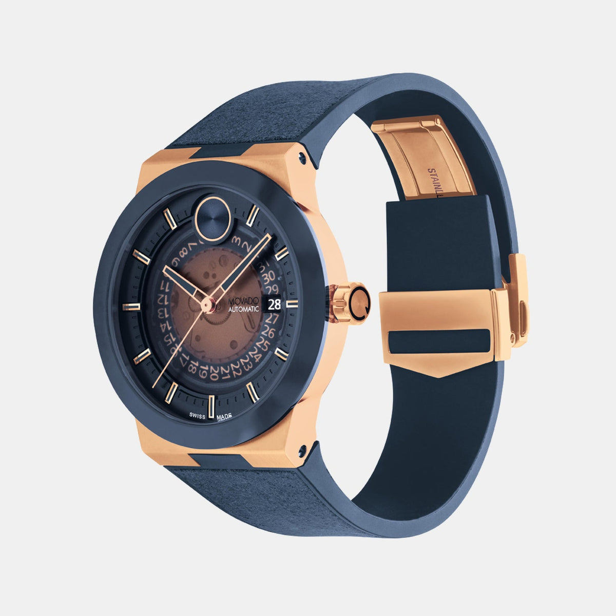 Movado Bold Fusion Men Automatic Blue Dial Analog Ceramic Watch 3601005